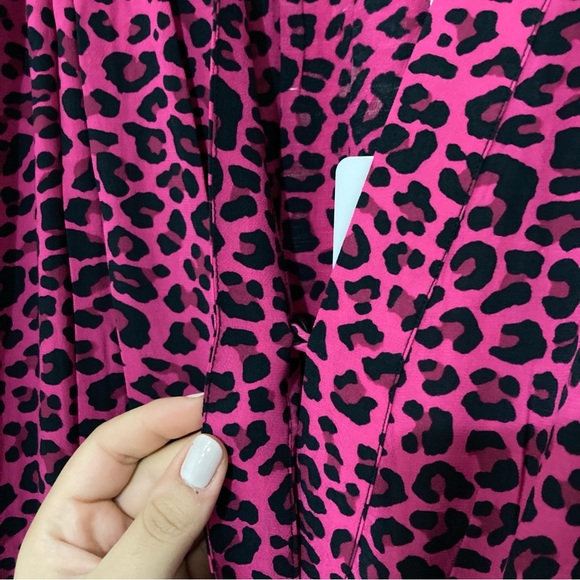 Zadig & Voltaire Reveal Leopard Print Mini Dress Framboise Pink Size XS NWT - Picture 13 of 15